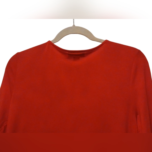 Alfani -NWT- Red Tunic, 3/4 Sleeves Round Neck, Knit Top Pit - Pit 36 " Size M - Picture 7 of 10